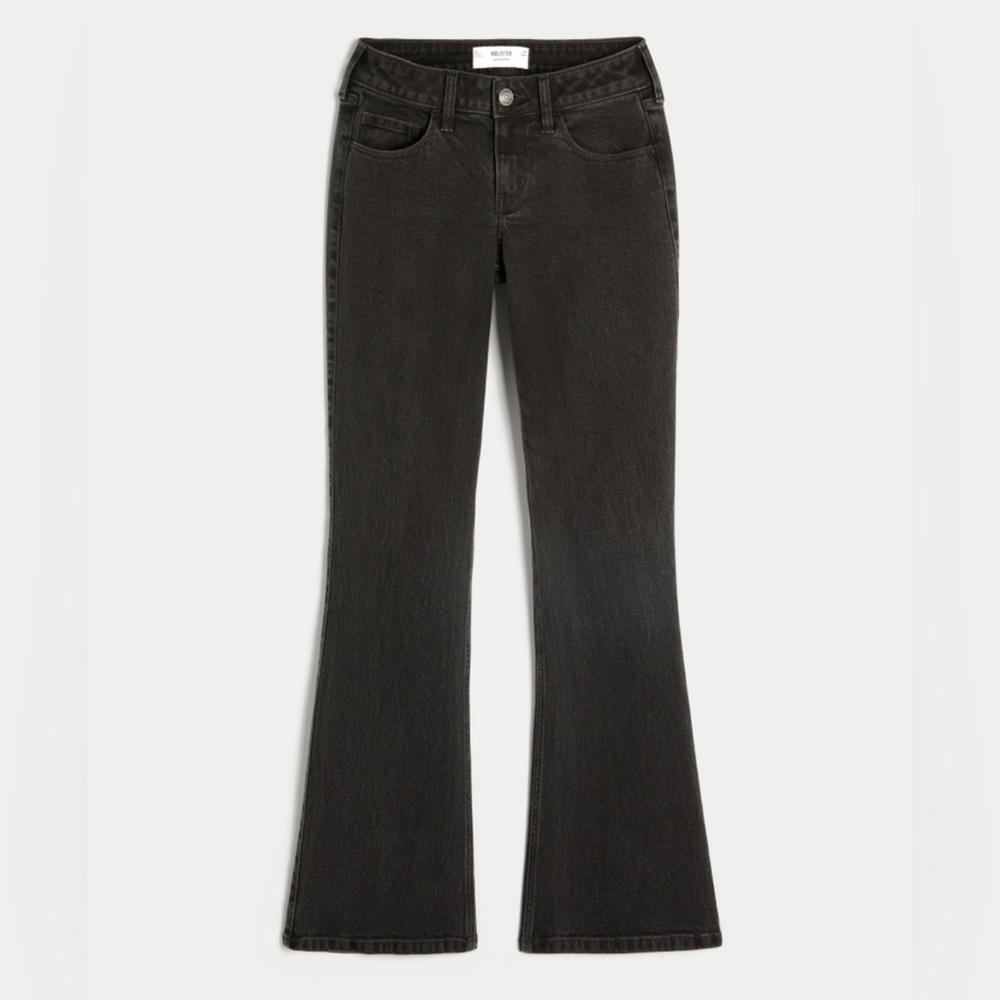 NWOT low rise flare 000 hollister black wash jeans boot cut